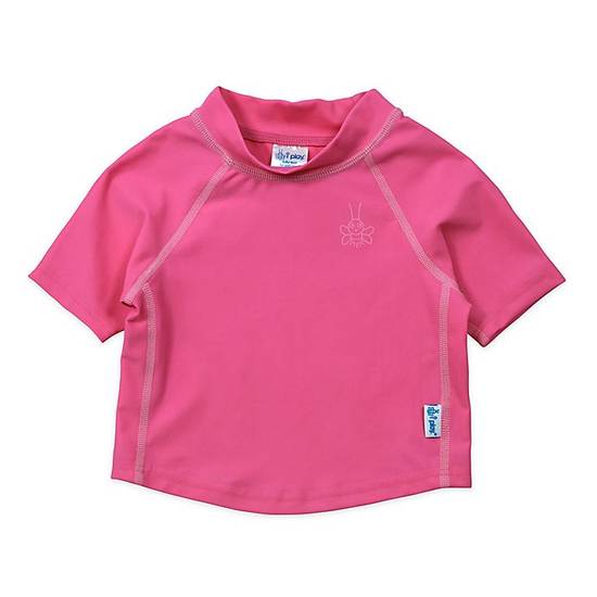 Order i play.® by green sprouts® Size 3T Short Sleeve Rashguard Shirt in Hot Pink food online from Bed Bath & Beyond store, Lancaster on bringmethat.com