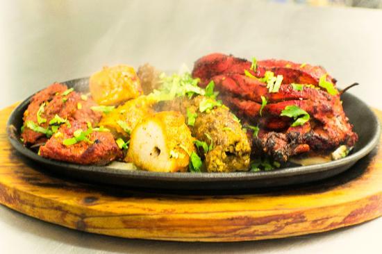 Order 10. Tandoori Mixed Grill food online from Rajaji Fine Indian Cuisine store, Washington on bringmethat.com