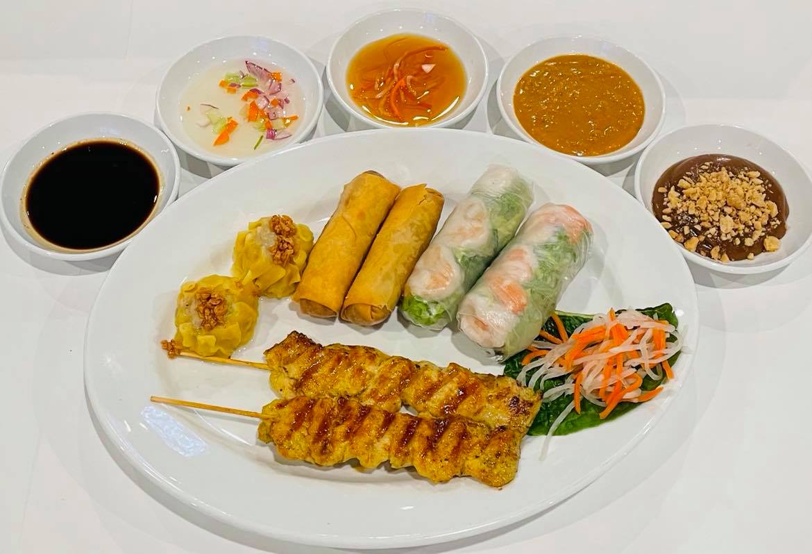 Order A0. Viet-Thai Sampler Lunch food online from Boba Tea Cafe store, Niagara Falls on bringmethat.com