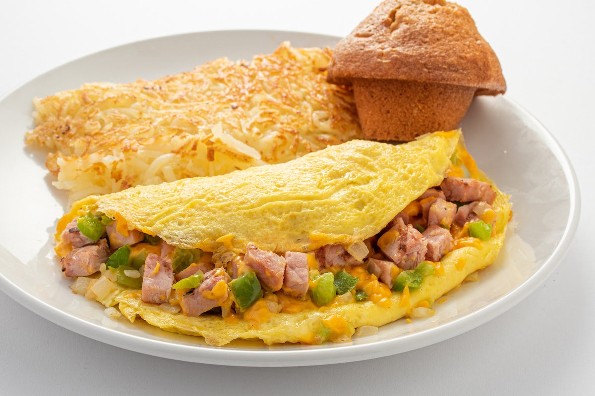 Order Mile High Omelet food online from The Broken Yolk Cafe store, Mission Viejo on bringmethat.com
