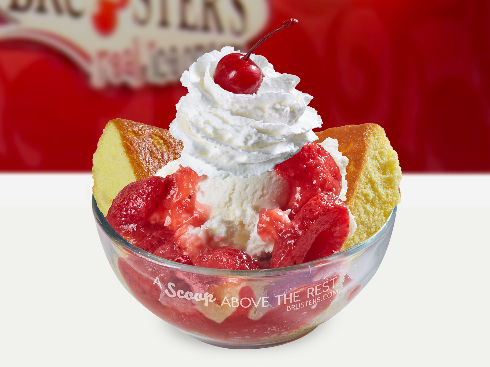 Order Strawberry Shortcake  Sundae food online from Bruster's Real Ice Cream store, Durham on bringmethat.com