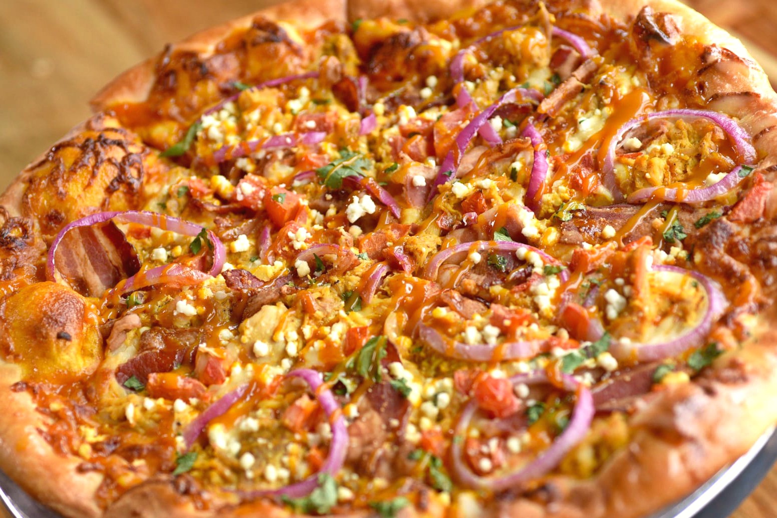 Order Carolina Barbecue Pizza food online from Grindstone Tap House store, Berea on bringmethat.com