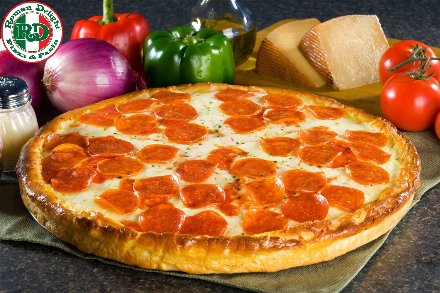 Order Sicilian Pepperoni Pizza food online from Roman Delight Pizza store, Baltimore on bringmethat.com