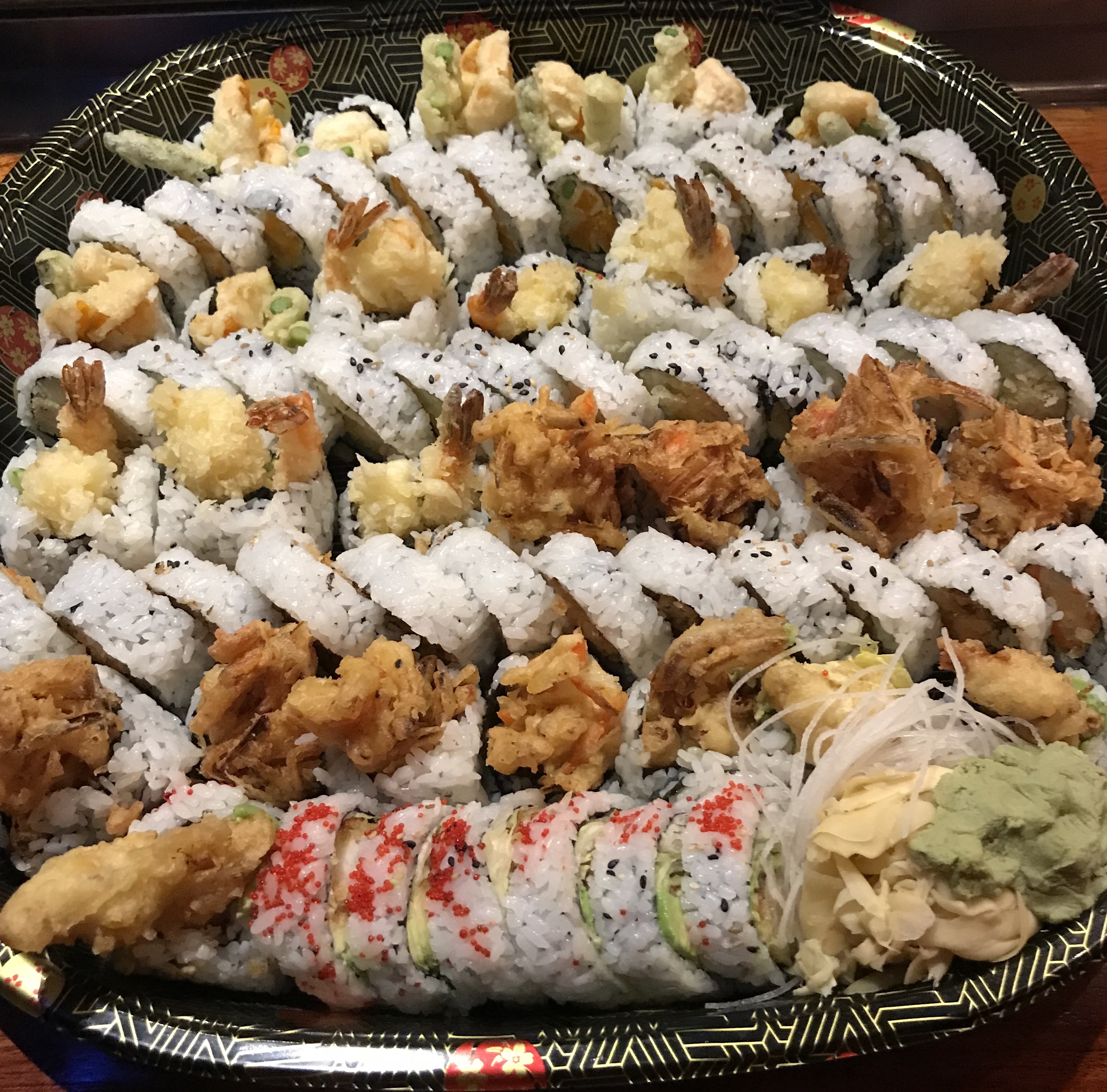Order F. Tempura Roll Platter food online from Kani Sushi store, New York on bringmethat.com