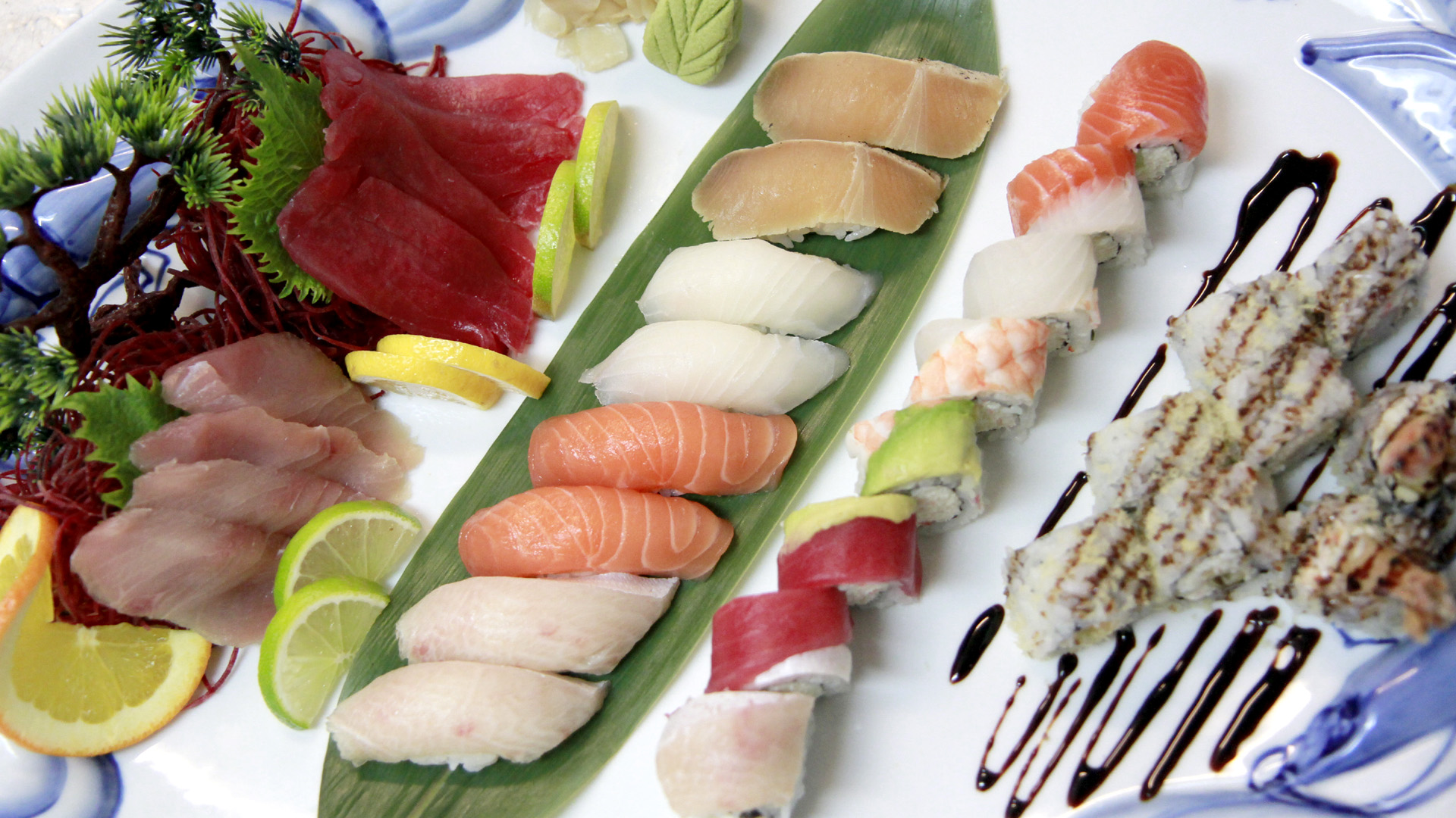Order Love Boat Platter food online from Yume Sushi & Grill store, Scottsdale on bringmethat.com