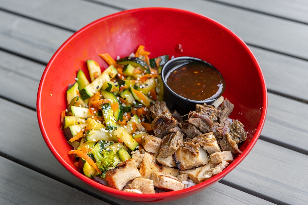 Order Chicken & Steak Bowl food online from Fire Island Grill store, Simi Valley on bringmethat.com