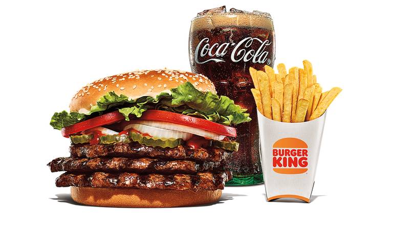 Order Triple Whopper Combo Medium food online from Burger King store, Rumford on bringmethat.com
