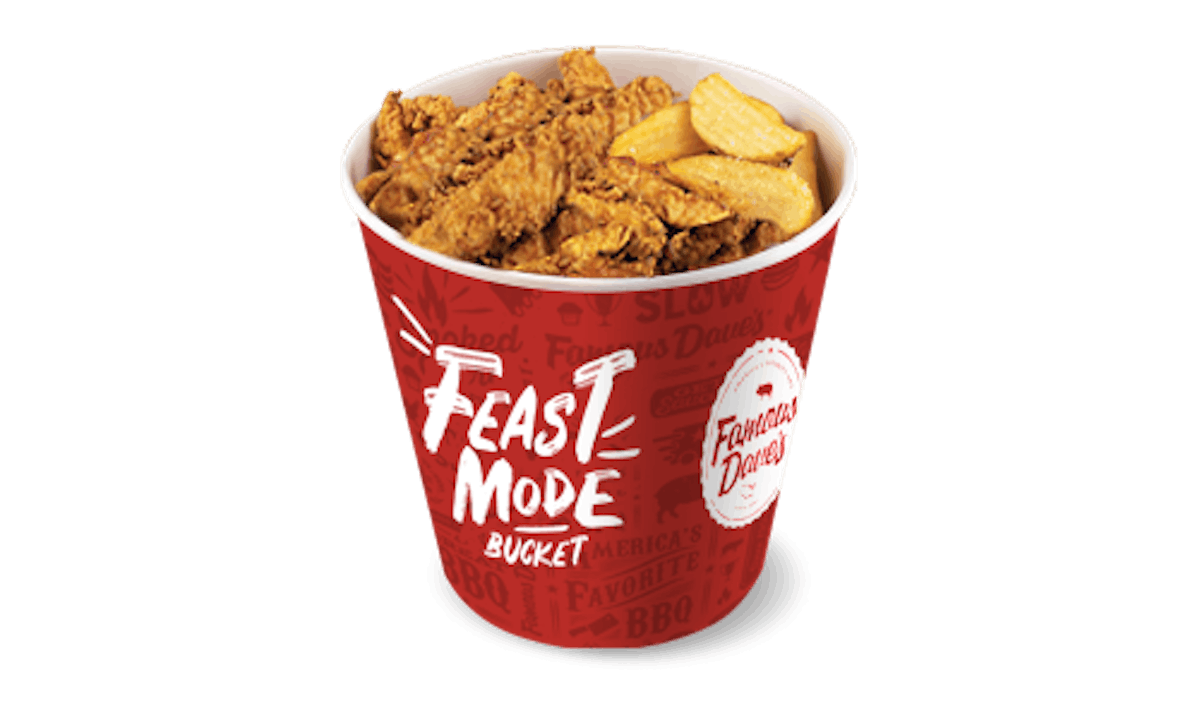 Order Chicken Strip Bucket food online from Famous Dave's store, Coon Rapids on bringmethat.com