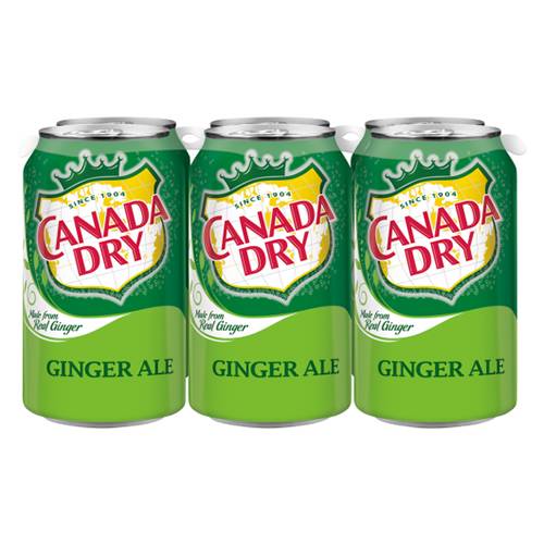 Order Canada Dry Ginger Ale - 12 oz Cans/6 Pack food online from Bottle Shop & Spirits store, Los Alamitos on bringmethat.com