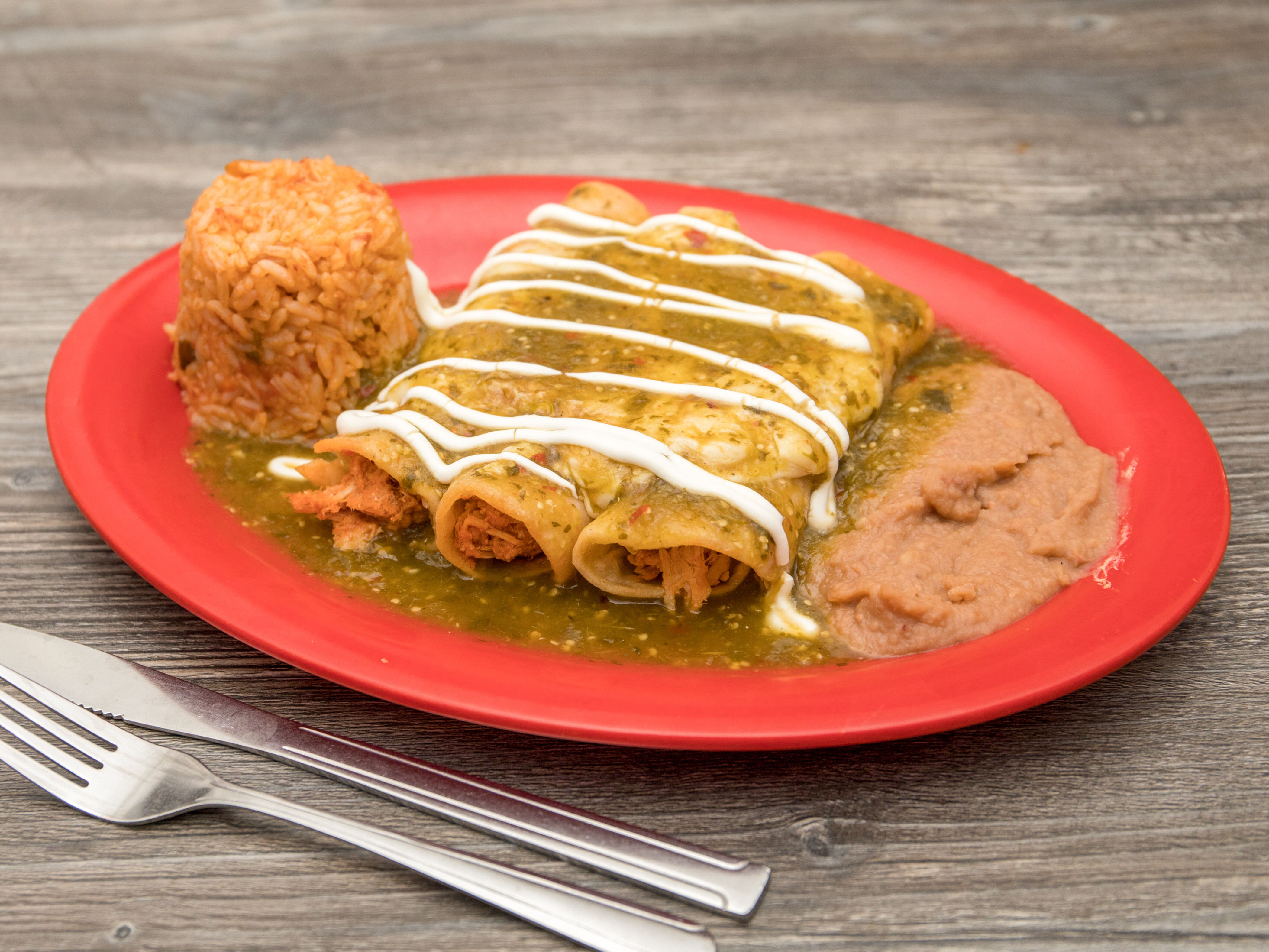 Order Tinga Enchilada food online from El Limon store, Conshohocken on bringmethat.com