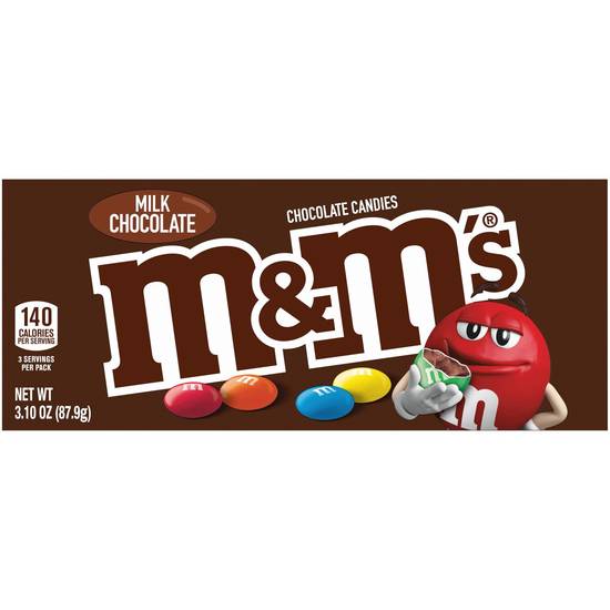 Order M&M'S, Milk Chocolate Candy Movie Theater Box, 3.1 Oz food online from CVS store, LA QUINTA on bringmethat.com