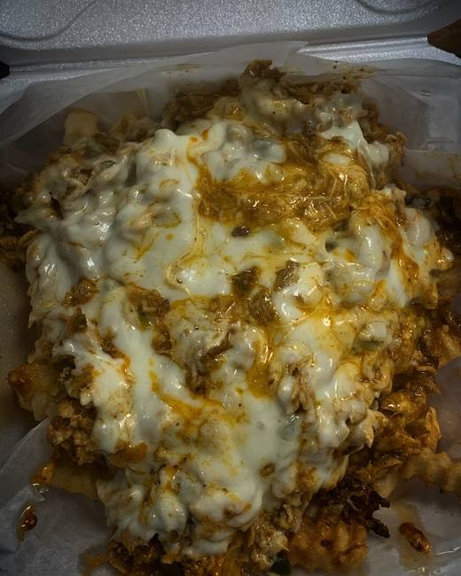 Order Buffalo chicken Philly cheesesteak fries (loaded fries) food online from From Philly To Charlit store, Charlotte on bringmethat.com