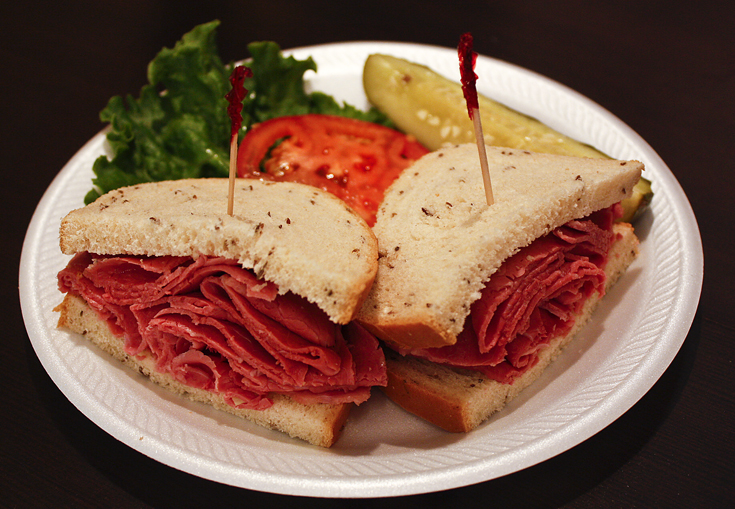 Order Hot Lean Corned Beef  Sandwich food online from The Beef Brothers Deli & Catering store, Ellicott City on bringmethat.com