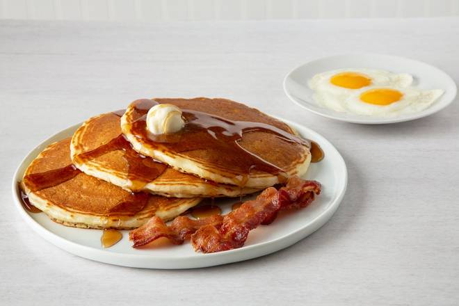 Order Buttermilk Pancake Combo food online from Village Inn store, Lincoln on bringmethat.com
