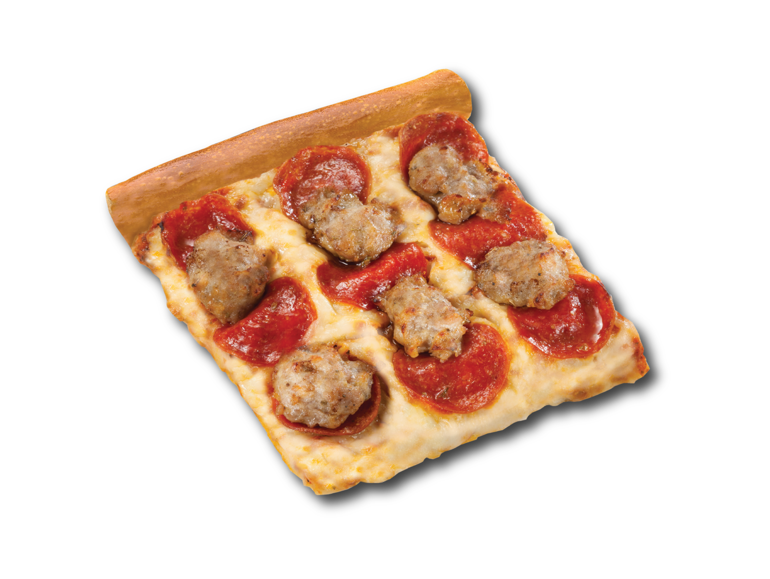 Order Sausage and Pepperoni Super Slice food online from Rocky Rococo store, Fond du Lac on bringmethat.com