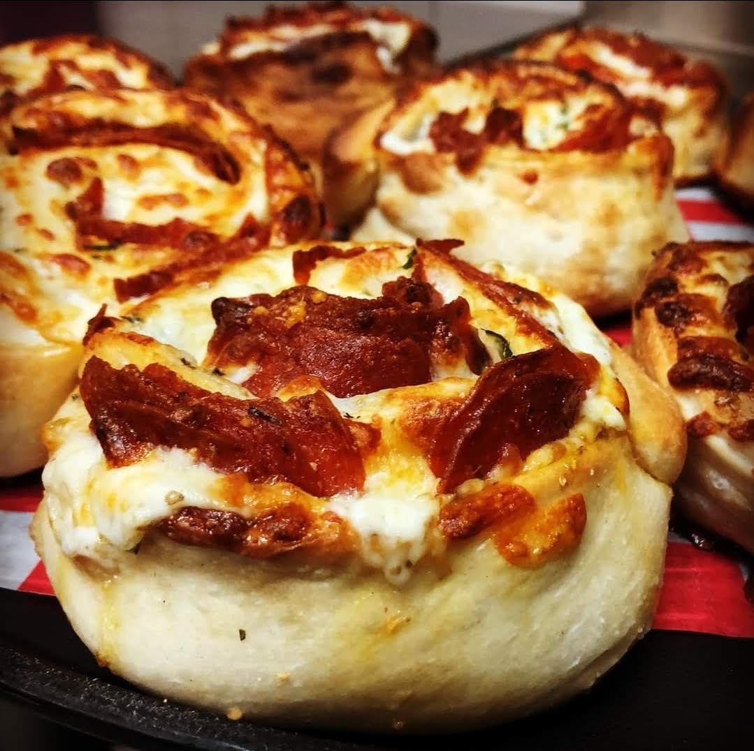 Order Beef Pepperoni and Mozzarella Pinwheel food online from Tony's Pizza store, Brooklyn on bringmethat.com