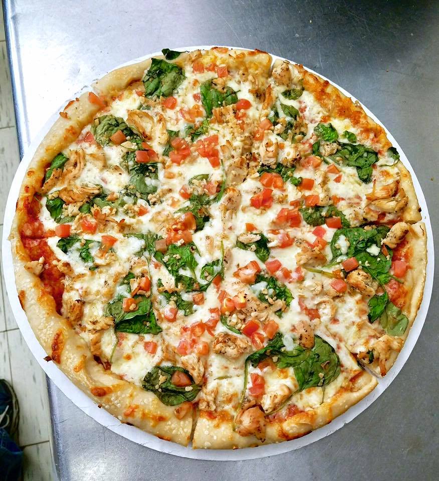 Order Shrimp Scampi Deluxe Pizza food online from Nick's Place store, Lexington on bringmethat.com