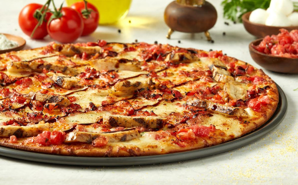 Order Chicken Bruschetta Pizza food online from Donatos Pizza store, Evansville on bringmethat.com