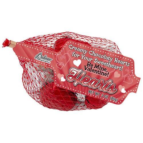 Order R.M. Palmer Valentine's Mesh Foiled Hearts Milk Chocolate - 3.0 oz food online from Walgreens store, Weatherford on bringmethat.com