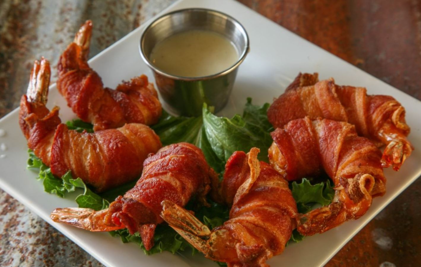 Order Bacon Wrapped Prawn Appetizer food online from Billy Mchale store, Federal Way on bringmethat.com