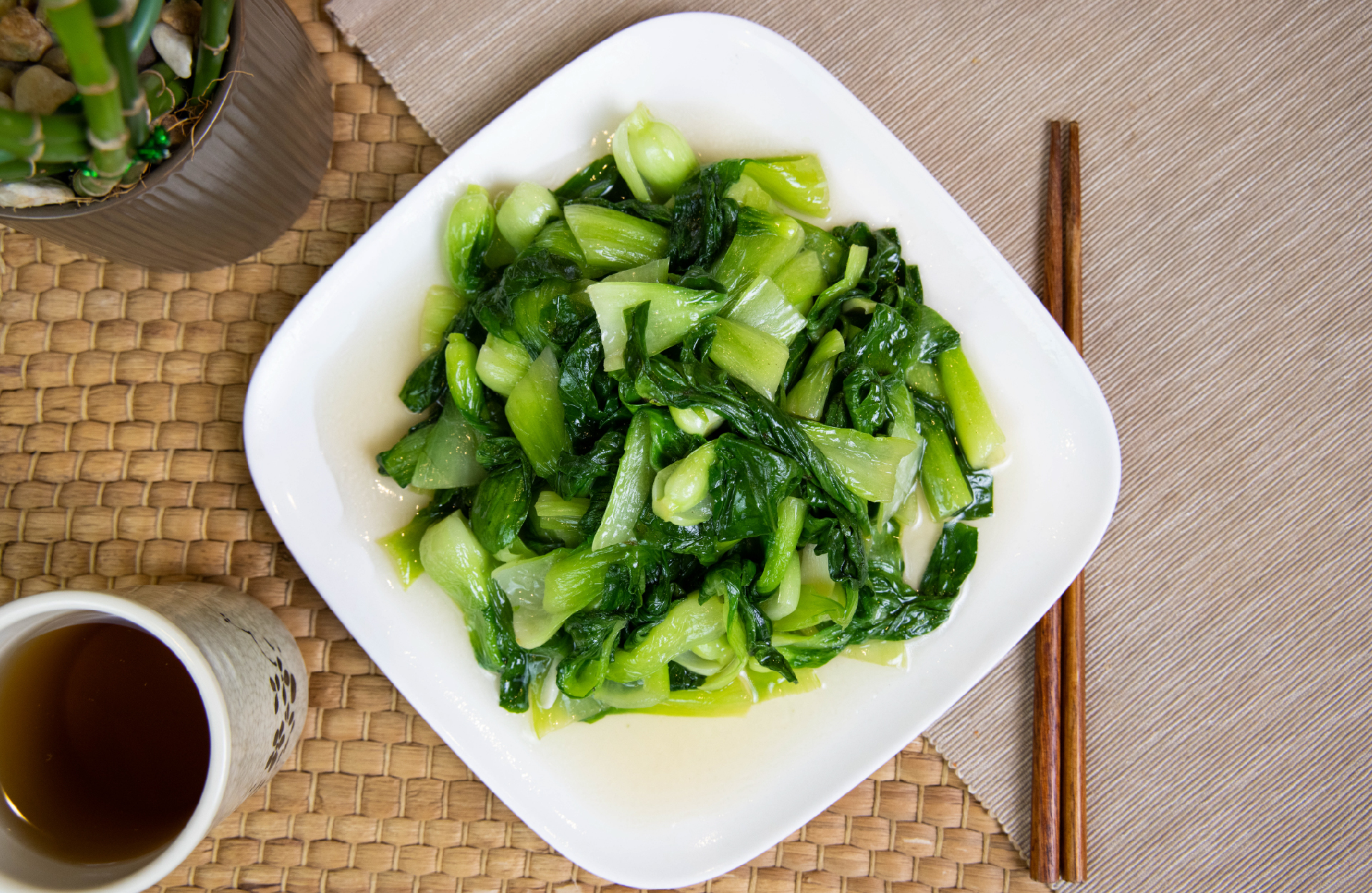 Order Sauteed Baby Bok Choy with Garlic food online from Old Shanghai Soup Dumpling store, Palisades Park on bringmethat.com
