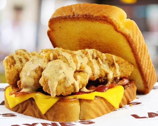 Order The Club Sandwich food online from Layne's Chicken Fingers store, The Colony on bringmethat.com