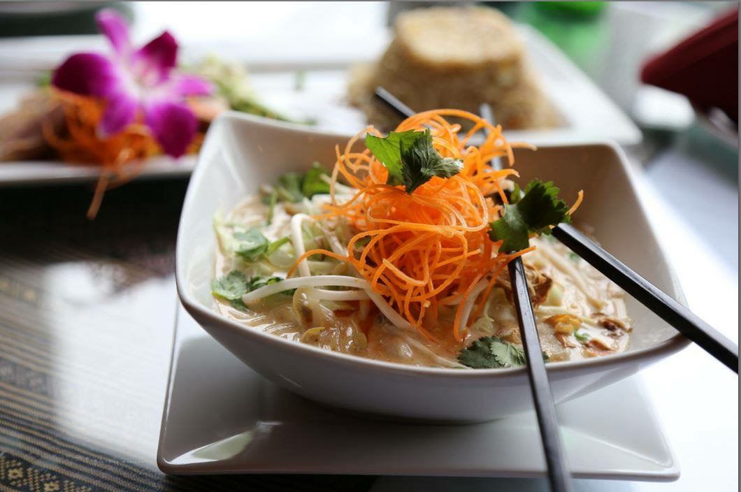 Order Khao Soi Thai food online from Tom Kha Thai Asian Bistro store, Fort Collins on bringmethat.com