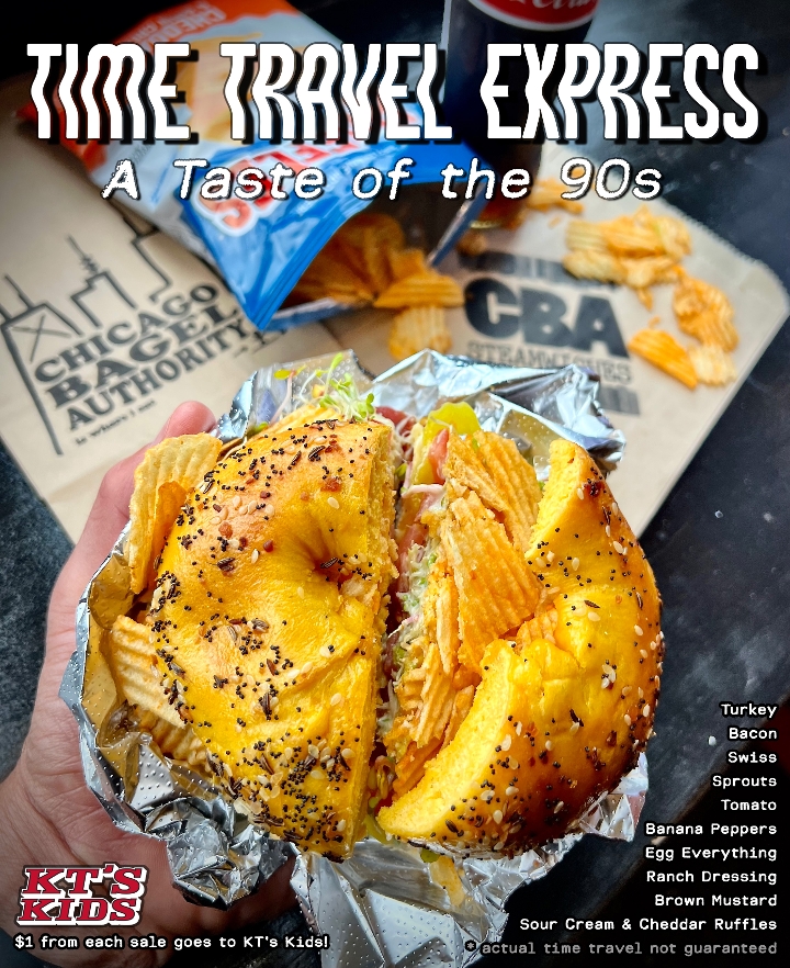 Order Steamwich of the Month - Time Travel Express food online from Chicago Bagel Authority store, Chicago on bringmethat.com