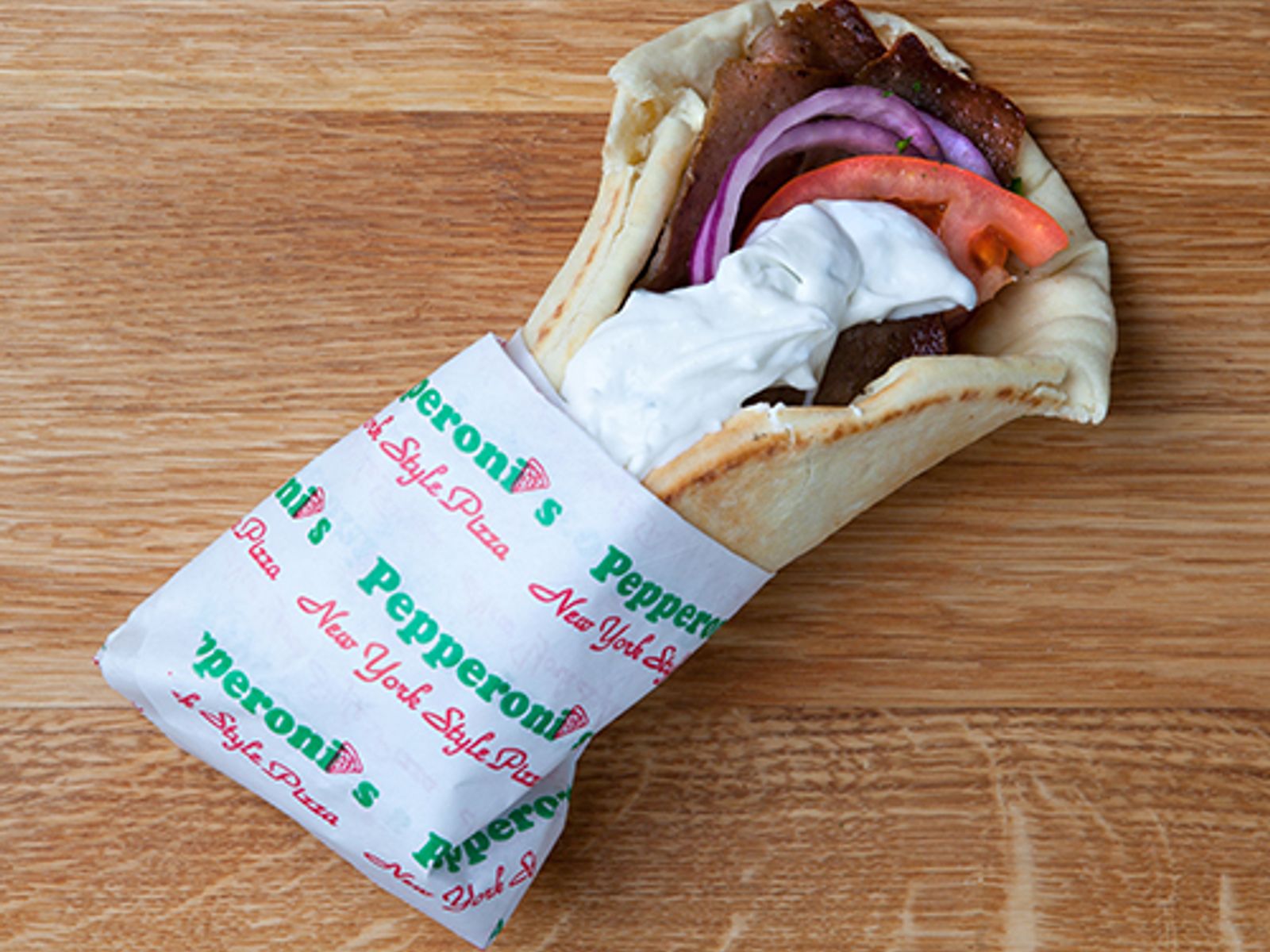 Order Gyro (Pita) food online from Pepperoni's Pizza store, Fulshear on bringmethat.com