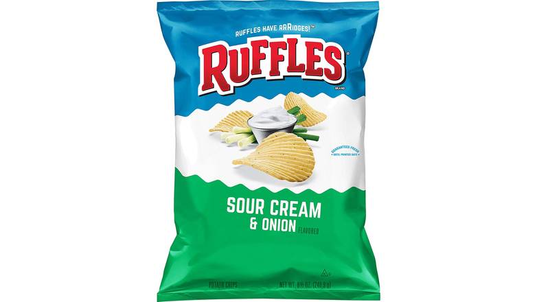 Order Ruffles Sour Cream & Onion Flavored Potato Chips food online from Riverside Sunoco store, Westport on bringmethat.com