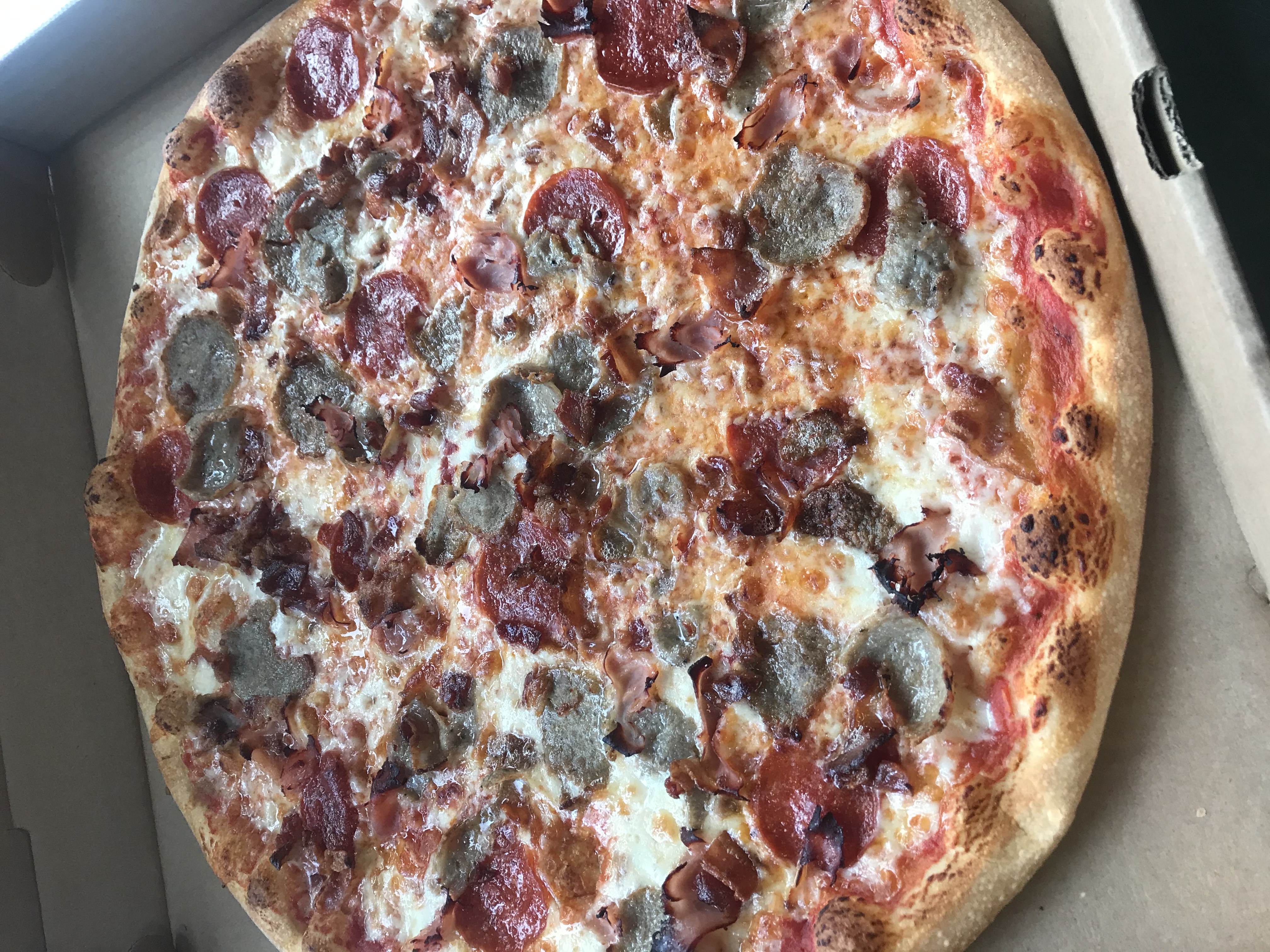 Order Meat Lovers Pizza food online from New York Deli & Pizza store, Waltham on bringmethat.com