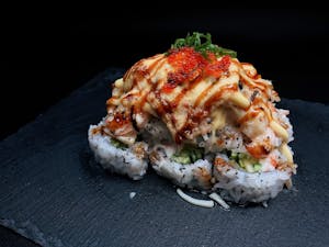 Order B4. Baked Scallop Roll food online from Bengee Sushi store, Ontario on bringmethat.com