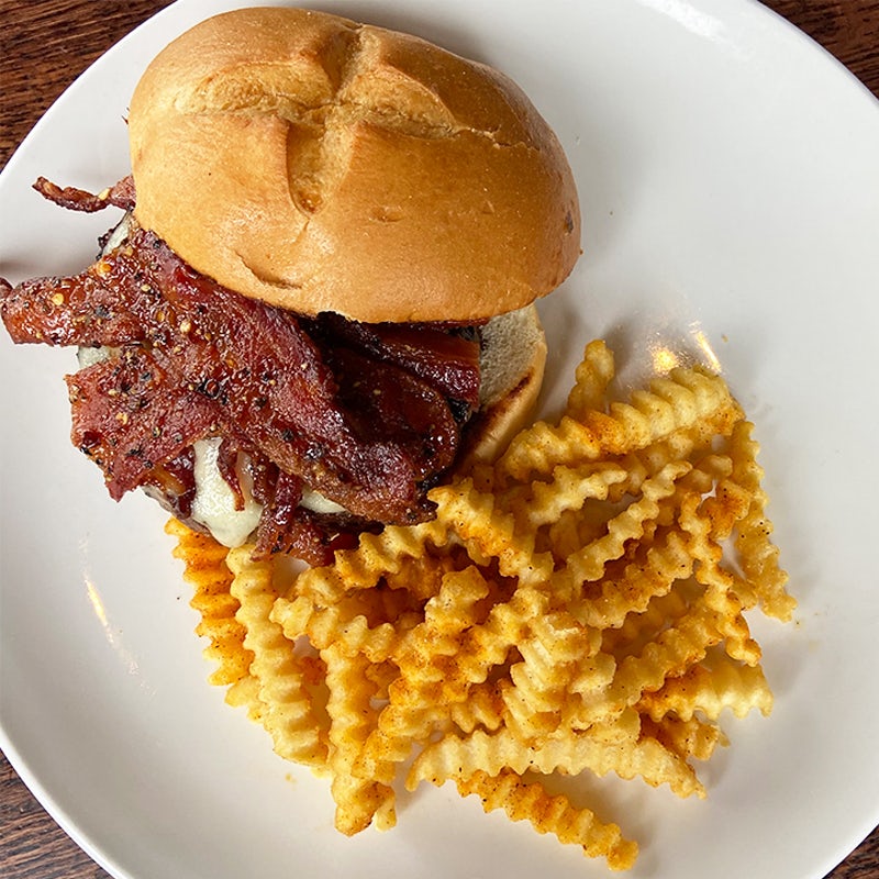 Order Millionaire's Bacon Burger food online from Granite City store, Naperville on bringmethat.com