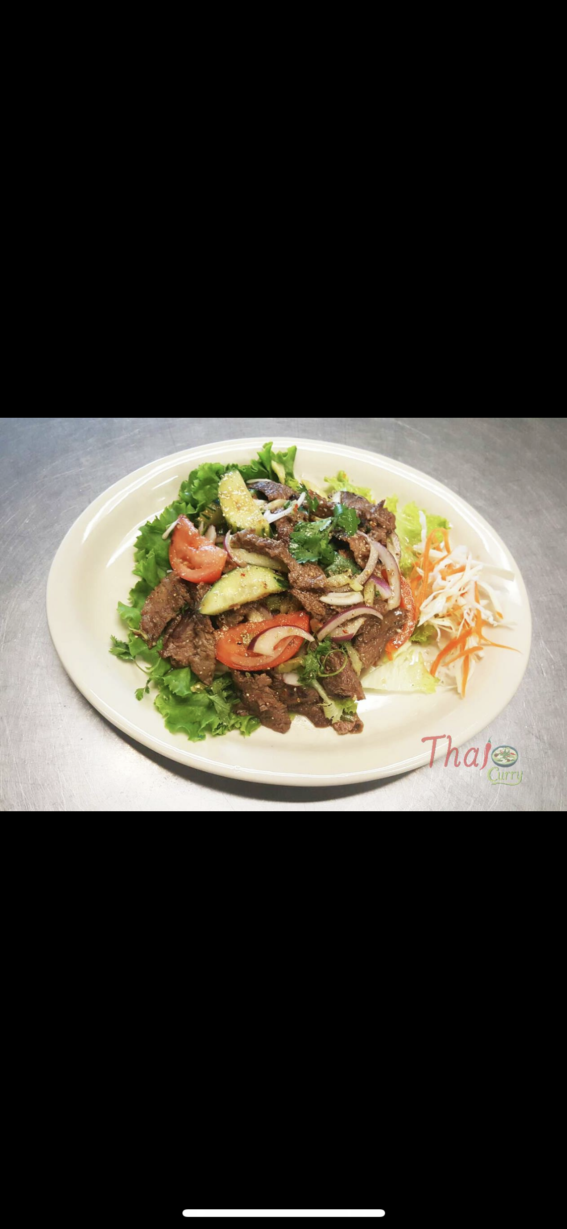 Order Beef Salad food online from Thai Curry Cuisine store, Denver on bringmethat.com