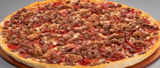 Order Ken's 6 Meat Pizza  food online from Mazzio Italian Eatery store, Winder on bringmethat.com