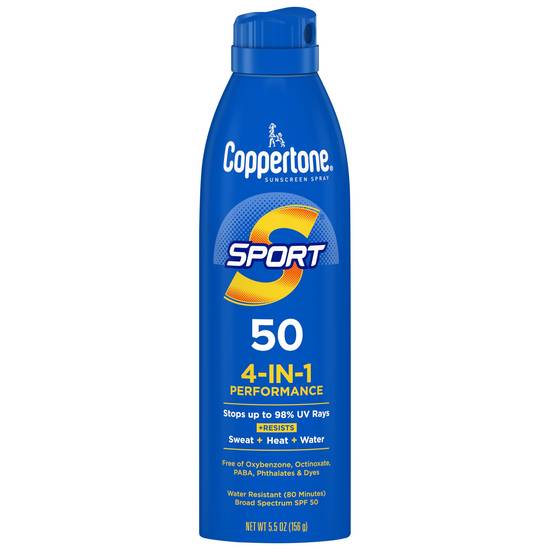Order Coppertone SPORT Continuous Sunscreen Spray Broad Spectrum SPF 50, 5.5 OZ food online from Cvs store, MANCHESTER on bringmethat.com
