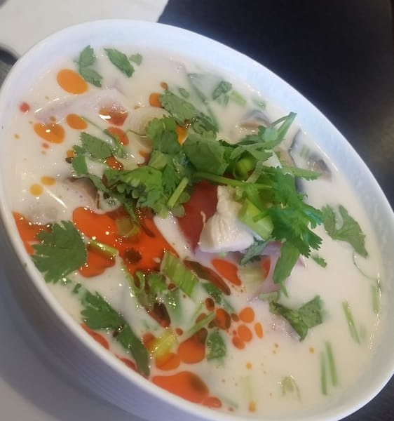 Order Tom Kha Soup food online from Chaba Thai Kitchen store, San Diego on bringmethat.com