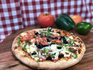 Order My Big Fat Greek Pizza food online from Manny & Olga Pizza store, Washignton on bringmethat.com