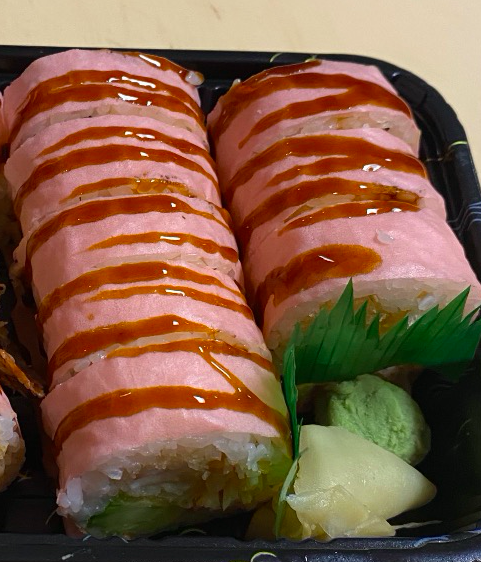 Order 52. Pink Lady Roll food online from Amazing Myanmar Asian Cuisine store, Kentwood on bringmethat.com
