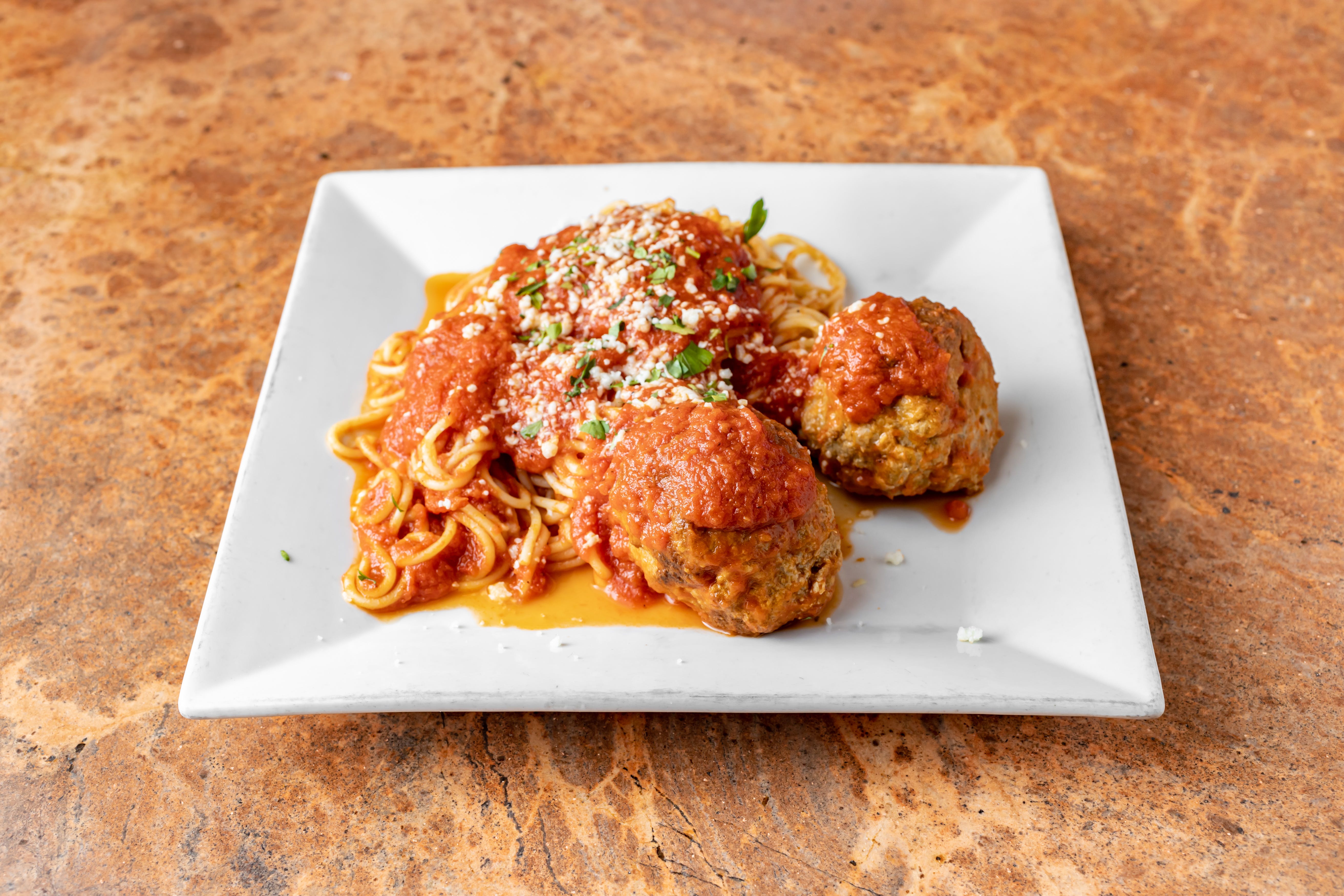 Order Spaghetti with Meatballs - Pasta food online from Bonbino's Pizza store, Oceanside on bringmethat.com