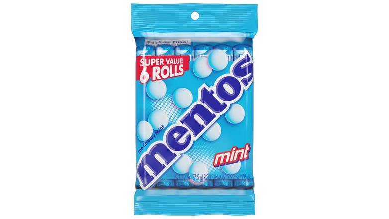 Order Mentos Chewy Mint Candy Roll Peppermint 6 Count food online from Route 7 Food Mart store, Norwalk on bringmethat.com