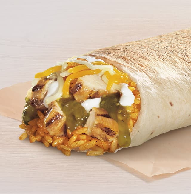 Order Salsa Verde Grilled Chicken Burrito food online from Taco Bell store, Adairsville on bringmethat.com