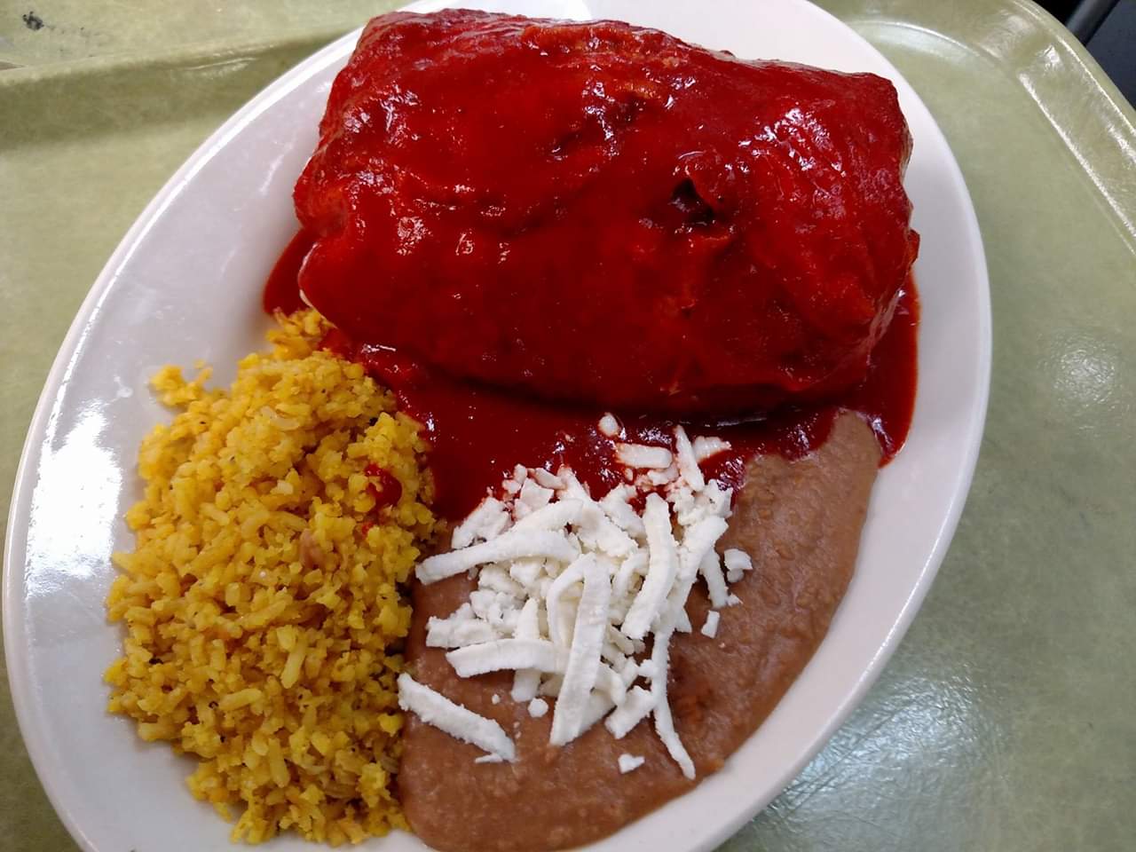 Order Mega Burrito Ranchero food online from La Chula Mexican Market store, Watervliet on bringmethat.com