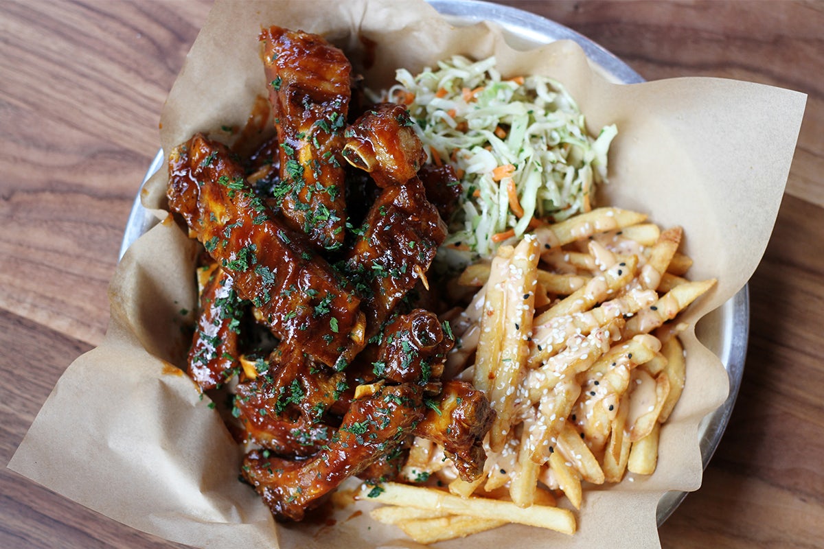 Order BBQ St. Louis Style Pork Ribs food online from Lazy Dog store, Folsom on bringmethat.com