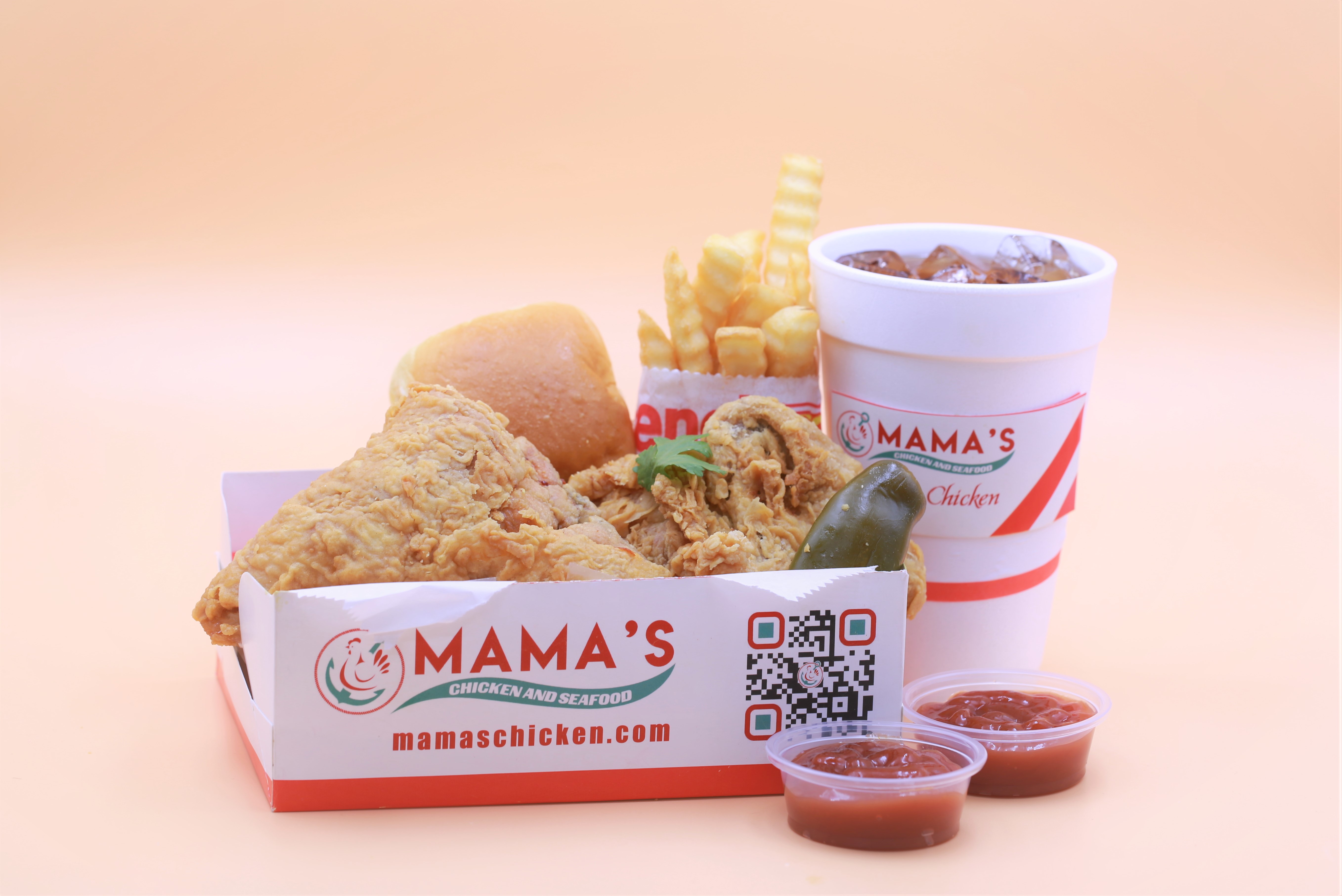 Order 1. Two Piece Dark Chicken Combo food online from Mama Chicken & Seafood store, Tucker on bringmethat.com