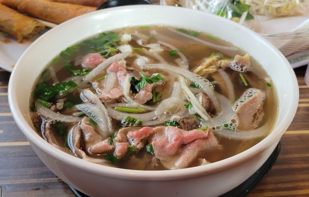 Order 11. Rare Steak, Brisket, Flank  Noodle Soup (Pho) food online from T-Pho Noodle And Grill store, Fontana on bringmethat.com