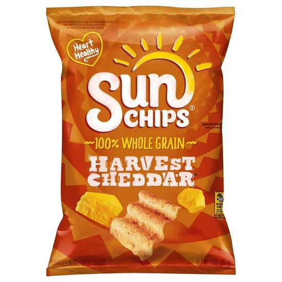 Order Sun Chips Snacks Whole Grain Harvest Cheddar (3 oz) food online from Rite Aid store, Yamhill County on bringmethat.com