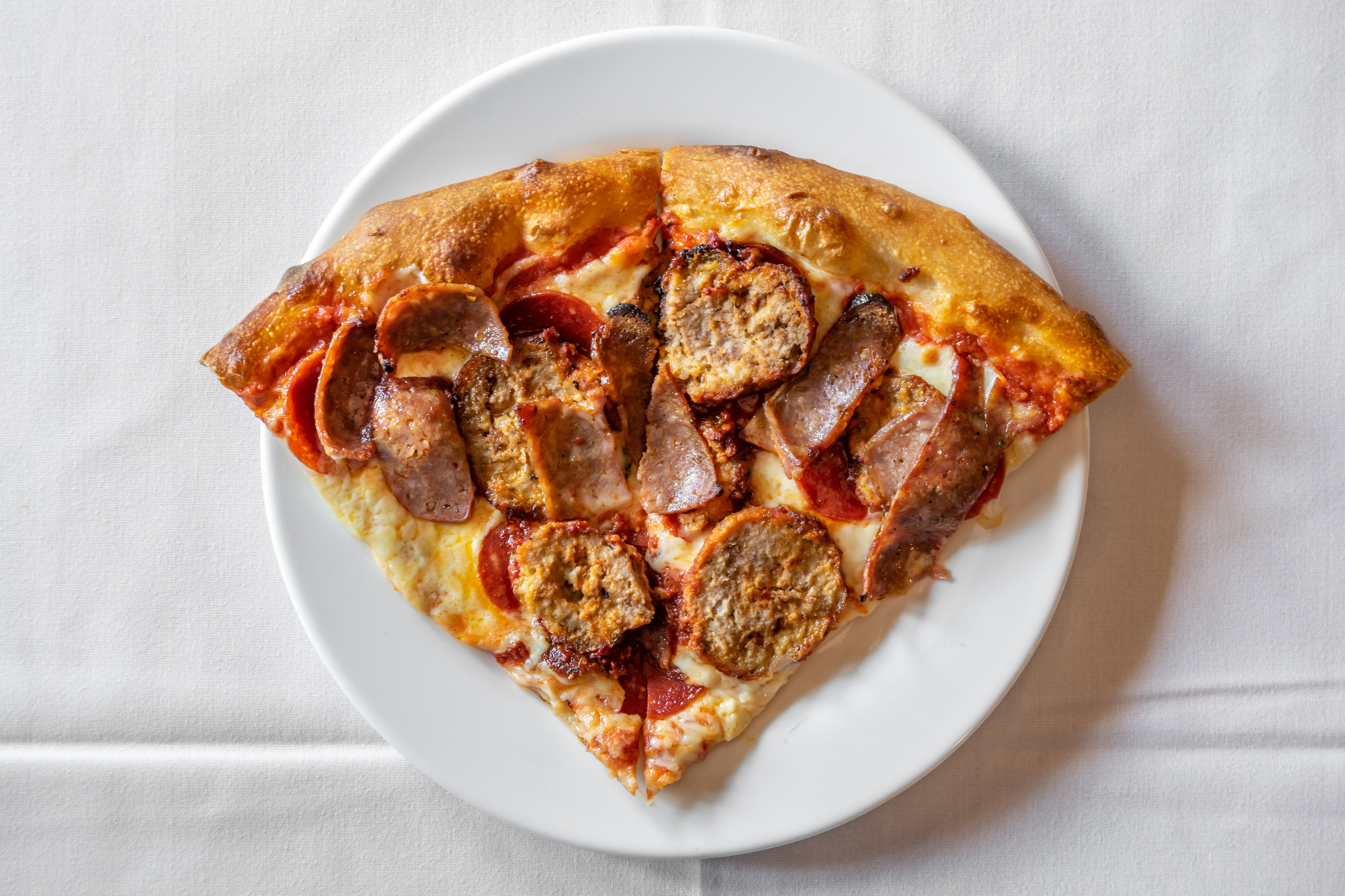 Order Meat-Lover’s Pizza - Pizza food online from Portofino's Restaurant store, Morristown on bringmethat.com
