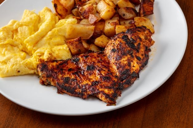 Order Blackened Chicken & Eggs food online from Off Street Cafe store, Cerritos on bringmethat.com
