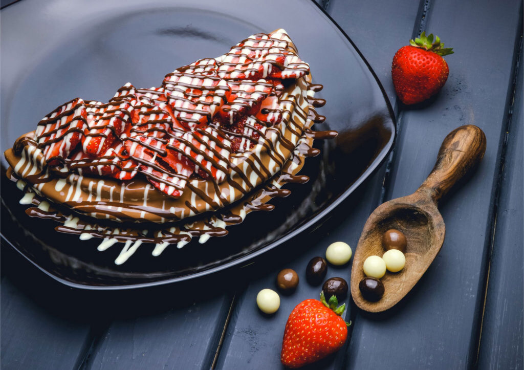 Order Strawberry Waffle food online from Leyra Chocolate store, New York on bringmethat.com